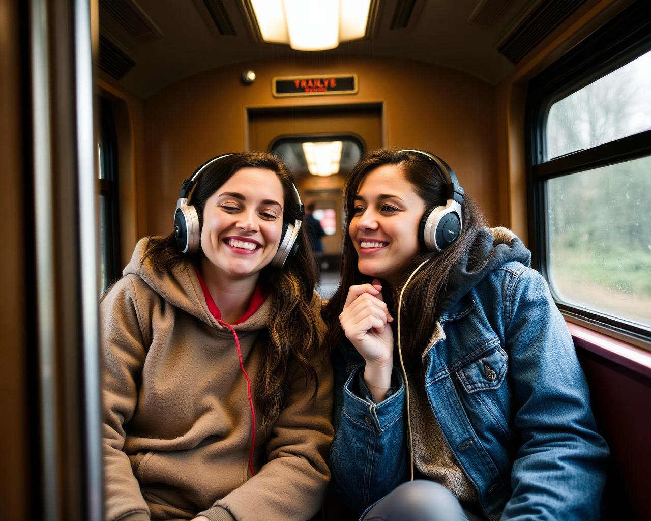 A rainy train journey, shared headphones and a promise
